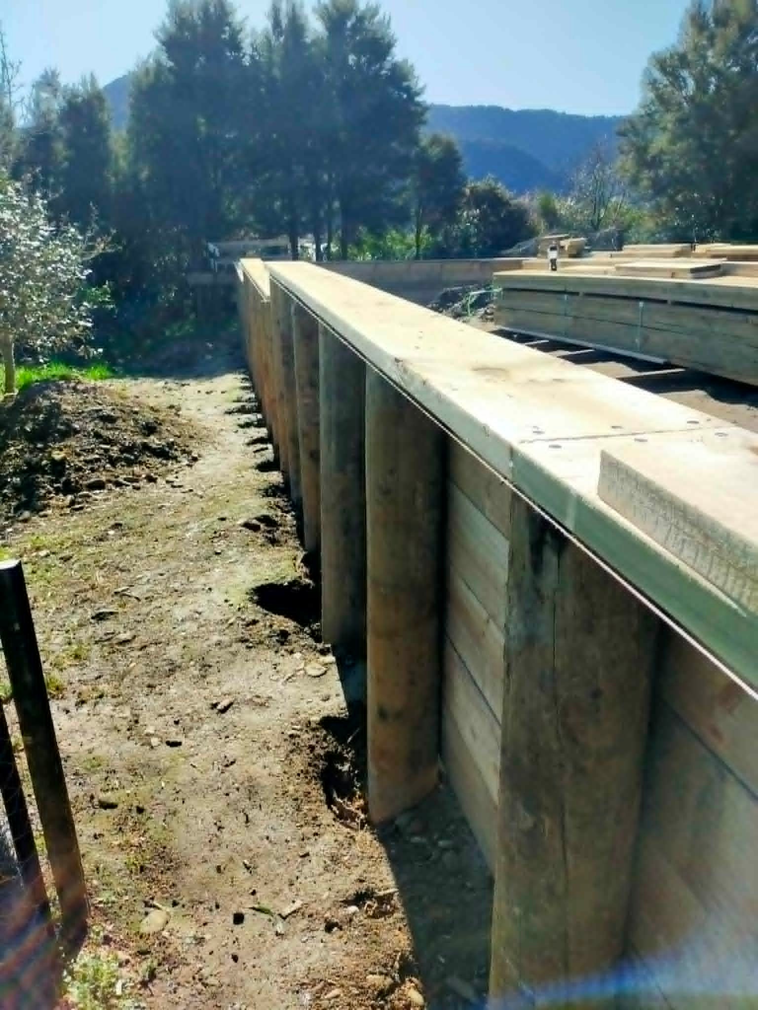 Timber Retaining Wall